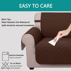 U-NICE HOME Futon Sofa Covers 68''Armless Couch Cover, Brown/Beige