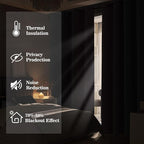 Yakamok Blackout Ombre Burgundy and Black Curtains for Bedroom, Gradient Room Darkening Curtains, Grommet Thermal Insulated Light Blocking Window Drapes/Curtain for Living Room,52 x 54 Inch,2 Panels