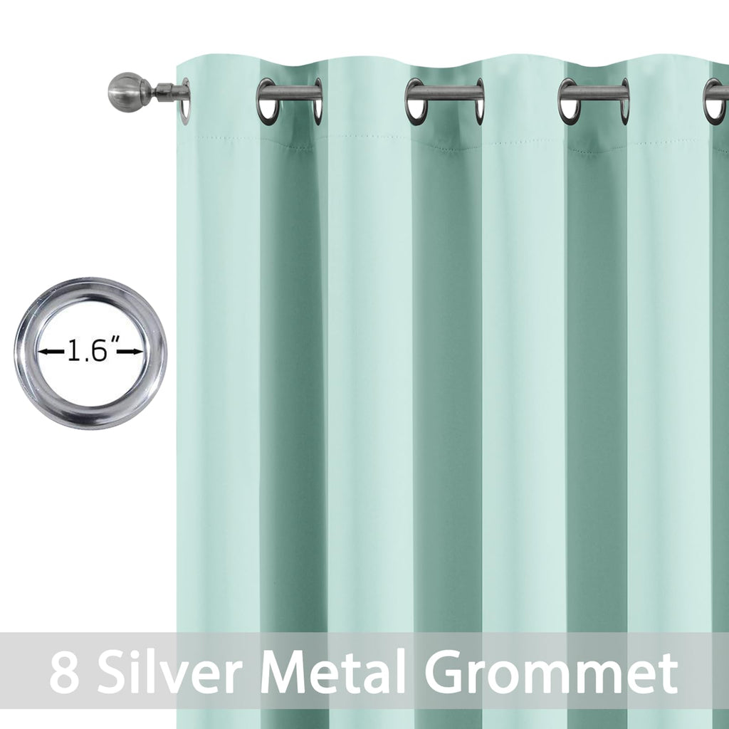 Yakamok Aqua Room Darkening Curtains 84 inch Sliding Door Drapes