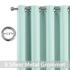 Yakamok Aqua Room Darkening Curtains 84 inch Sliding Door Drapes