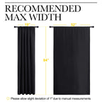 NICETOWN Black Out Window Curtains - Solid Home Decor Thermal Insulated Blackout Drapes for Bedroom, Privacy Assured Patio Window Treatment (2 Panels, 52 inches Wide by 84 inches Long)