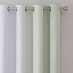 Estelar Textiler Blackout Curtains 102 Inches Long 2 Panels for Living Room, Sage Green and Greyish White Thermal Insulated Full Light Blocking Ombre Grommet Drapes for Bedroom, 52Wx102L