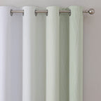 Sage Green and Greyish White Ombre Blackout Curtains for Bedroom 90 Inch