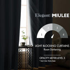 MIULEE Blackout Curtains 96 Inches Long for Bedroom Living Room Thermal Insulated Room Darkening Grommet Top Solid Light Blocking Drapery Set of 2 Window Panels Light Blue