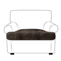 ANARACHON Leather Look Couch Cushion Covers Sofa Seat Slipcovers Sets Couches Furniture Protector for Sectional Armchair Loveseat Pets Kids Stretch Spandex Fabric (1 T-Cushion Armchair, Brown)