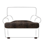 ANARACHON Leather Look Couch Cushion Covers Sofa Seat Slipcovers Sets Couches Furniture Protector for Sectional Armchair Loveseat Pets Kids Stretch Spandex Fabric (1 T-Cushion Armchair, Brown)