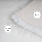 Ghouse Ultra Soft Faux Rabbit Fur Rug, Machine Washable Area Rugs for Bedroom Fluffy Rugs for Living Room, No-Shedding Carpet Sheepskin Runner Rugs White 2 x 8 Feet