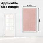 Self Adhesive Curtains, Stick Curtain Blackout Shades Window Cover Curtains for Living Room No Drilling, 47" W X 84" L, Pink, 1 Panel