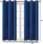 BGment Short Curtains for Small Window 54 Inch Long - Royal Blue 2 Panels