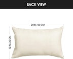 AVOIN colorlife Home Sweet Home Spring Summer Flowers Throw Pillow Covers, 12 x 20 Inch Grey Cushion Case for Sofa Couch Set of 4
