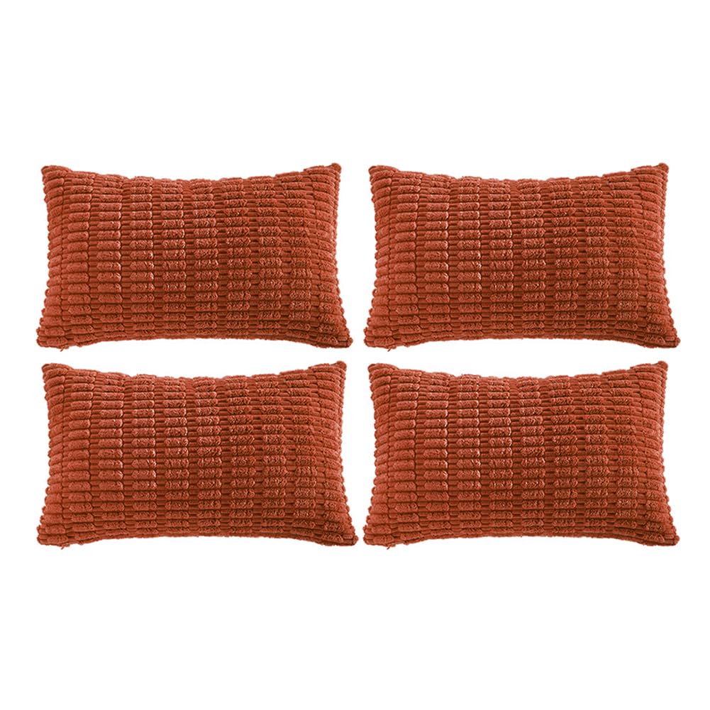 Fancy Homi 4 Packs Decorative Throw Pillow Covers for Living Room Couch Bed, Modern Farmhouse Boho Home Décor Accent Cushion Case, 20" x 12", Neutral