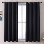 ChrisDowa Blackout Curtains for Bedroom and Living Room 63 Inches Long