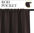 NICETOWN Blackout Curtains for Living Curtains, Toffee Brown, 2 Panels, 29 by 30, Room Darkening Window Curtain Panels, Easy-Care Solid Thermal Insulated Draperies/Drapes for Daughter Room