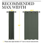 NICETOWN Thermal Insulated Curtains Blackout Draperies, Window Treatment Solid Grommet Room Darkening Drape Panels for Bedroom (Dark Mallard, Set of 2, 55 by 68 inches Long)
