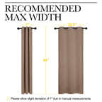NICETOWN Window Draperies Blackout Curtain Panels, Window Treatment Thermal Insulated Solid Grommet Blackout Drapes for Bedroom (One Pair, 34 by 84 inches, Cappuccino)