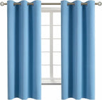 BGment Room Darkening Curtains 72 Inches Long - Grommet Thermal Insulated Drapes Window Treatment Curtains for Bedroom, 2 Panels, 42 x 72 Inch, Sky Blue