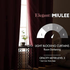 MIULEE Blackout Room Darkening Curtains Thermal Insulated Drapes Solid Window Treatment Set Grommet Top Light Blocking Curtain for Living Room/Bedroom 2 Panels 52 x 84 inch Length Dusty Rose