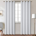 BGment Room Darkening Curtains for Bedroom - Grommet Thermal Insulated Window Treatments Light Blocking Curtains for Living Room, Set of 2 Panels, Each 55 x 96 Inch, Greyish White