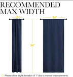 NICETOWN Kitchen Curtains, Short Blackout Curtains & Drapes, Thermal Insulated Blackout Curtain Panels for Kids Room, Play Room (Navy, 34" Wide by 54" Long, 2 PCs)