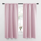 NICETOWN Bedroom Curtains, Room Darkening Draperies Window Curtain Panels, Thermal Insulated Room Darkening Curtains (Lavender Pink, 2 Panels, W34 x L63)