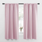 NICETOWN Bedroom Curtains, Room Darkening Draperies Window Curtain Panels, Thermal Insulated Room Darkening Curtains (Lavender Pink, 2 Panels, W34 x L63)