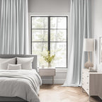 MIULEE Greyish White Back Tab Blackout Curtains 52x102 Inch Long 2 Panels