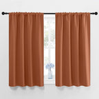 NICETOWN Blackout Curtains and Drapes - Thermal Insulated Solid Rod Pocket Blackout Draperies/Panels (Burnt Orange, 1 Pair, 42 by 48 inches)