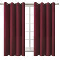 BGment Burgundy Blackout Curtains for Bedroom 63 Inch Long - 2 Panels