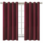 BGment Burgundy Blackout Curtains for Bedroom 63 Inch Long - 2 Panels