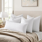 MIULEE Feather Pillow Insert 24x24, Decorative Down Throw Pillow Insert Fluffy Throw Pillow Cotton Fabric for Sofa Bed Couch
