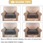 H.VERSAILTEX Velvet Stretch Couch Cushion Cover Plush Cushion Slipcover for Chair Cushion Furniture Protector Seat Cushion Sofa Cover (1 Piece Armchair Cushion Covers, Grey)