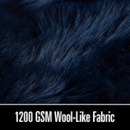 LOCHAS Soft Fluffy Faux Fur Rugs for Bedroom Bedside Rug 2x3 Feet, Washable, Furry Sheepskin Area Rug for Living Room Girls Room, Luxury Shag Carpet Home Decor, Light Navy