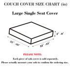 Disayu Sofa Covers Couch Covers for Sofa Pet Friendly Couch Cushion Covers Universal Sofa Covers Washable Stretch Slipcovers for Sectional Sofa (Texture Blue,Large Single Seat Cover)