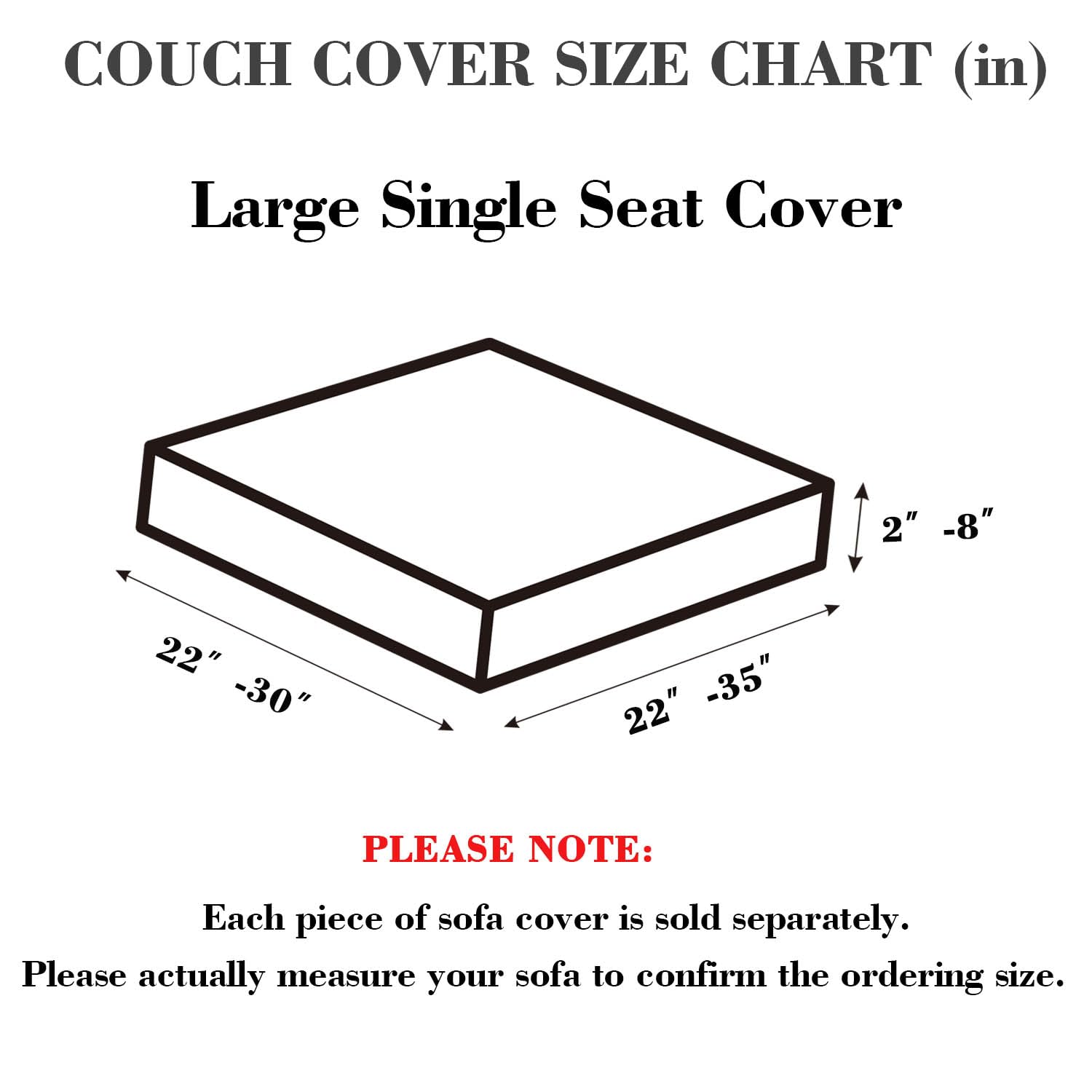 Disayu Sofa Covers Couch Covers for Sofa Pet Friendly Couch Cushion Covers Universal Sofa Covers Washable Stretch Slipcovers for Sectional Sofa (Texture Blue,Large Single Seat Cover)