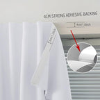 Sovtfides self Adhesive Curtains Portable Blackout Curtain Simple and Easy to Install Bedroom Window Thermal Lnsulated Kitchen Room Darkening Black Small Drapes, 47" W X 59" L, White, 1 Panel