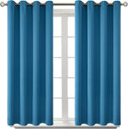 BGment Blackout Curtains - Grommet Thermal Insulated Room Darkening Bedroom and Living Room Curtains, Set of 2 Panels (52 x 54 Inch, Steel Blue)