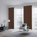 CUCRAF Brown Blackout Curtains 45 inch Length 2 Panels Set, Rod Pocket Room Darkening Drapes for Bedroom Living Room, Insulated Thermal Light Blocking Window Curtain (W52 x L45 Inch)