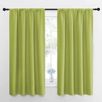 NICETOWN Fresh Green Blackout Curtains 48 inches Long for Bedroom, 42" Wide, 2 Panels, Home Decorations Thermal Insulated Solid Rod Pocket Blackout Drapes for Cafe, Nursery