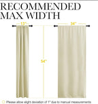 NICETOWN Kitchen Curtains, Short Blackout Curtains & Drapes, Home Decoration Privacy Thermal Insulated Curtains for Unicorn Theam Room (Beige, 34" Wide, 54" Long, 2 PCs)