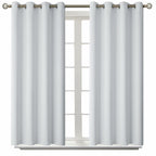 BGment Room Darkening Curtains 54 Inches Long - Grommet Thermal Insulated Drapes Window Treatment Curtains for Bedroom, 2 Panels, 52 x 54 Inch, Greyish White
