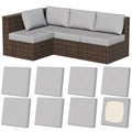 8Pcs Outdoor Cushion Covers, Stretch Patio Furniture Couch Chair Slipcovers