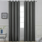 Yakamok Room Darkening Curtains 52x84 inch Length Dark Grey-Living Room
