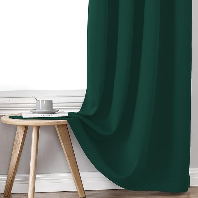 ChrisDowa 100% Blackout Curtains for Bedroom 108 Inches Long 2 Panels Set