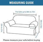 H.VERSAILTEX Stretch Velvet Loveseat Covers for 2 Cushion Couch Covers for Living Room Sofa Covers Slipcovers with Non Slip Straps Bottom, Ultra Thick Comfy Velour (Width 58"-72", Porcelain White)