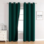 ChrisDowa 100% Blackout Curtains for Bedroom 84 Inches Long 2 Panels Set