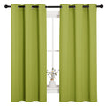 NICETOWN Thermal Insulated Solid Grommet Top Blackout Holiday Decorative Curtains/Drapes for Kid's Room (1 Pair, 42 x 63 inches in Fresh Green)