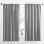 NICETOWN Blackout Curtain Panels for Window - Energy Efficient & Noise Reducing Thermal Insulated Rod Pocket Blackout Drapes/Draperies for Living Room (Silver Grey, 2 Panels, W52 inches x L63 inches)