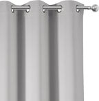 LEMOMO Light Grey Blackout Curtains 34 x 63 Inch Length/Set of 2 Curtain Panels/Thermal Insulated Room Darkening Blackout Curtains for Bedroom