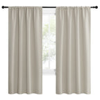 NICETOWN Blackout Curtains for Living Curtains, Room Darkening Window Curtain Panels, Easy-Care Solid Thermal Insulated Draperies/Drapes for Daughter Room (Natural, 2 Panels, 42 by 72)