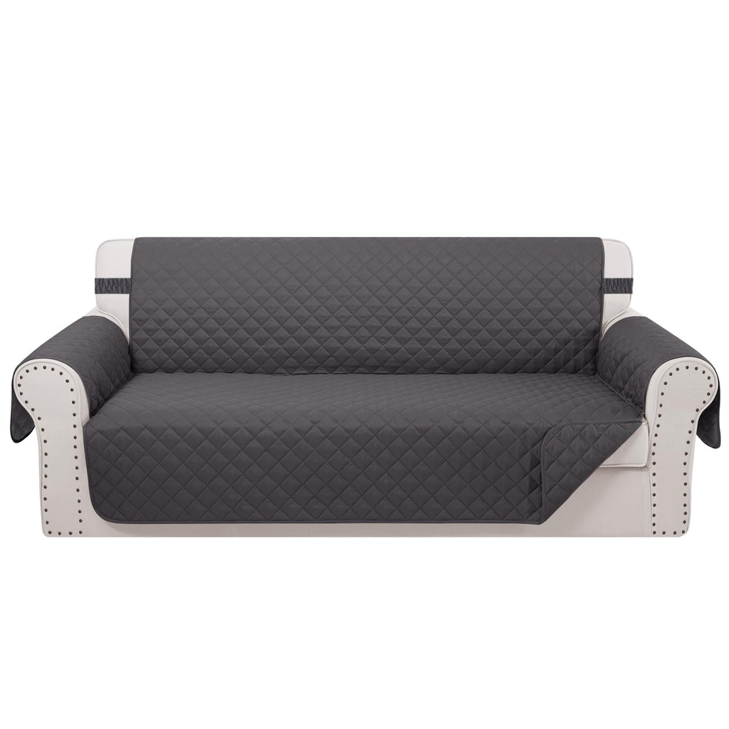 Luxshare Home Reversible 4 Seater Sofa Cover 91" Large, Sofa, Dark Grey